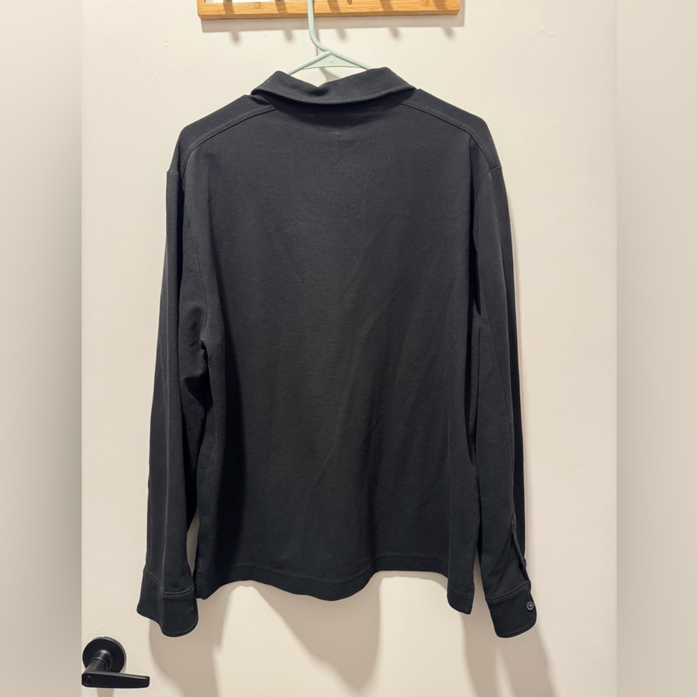 Banana Republic Black Long Sleeve Polo with Pocket - Picture 3 of 3
